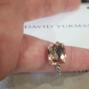 David Yurman  Pink Morganite Ring Precious Stone